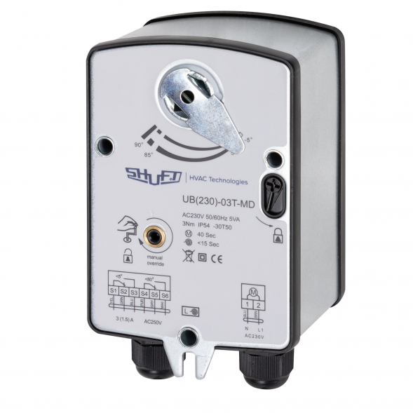 Электропривод с возвратной пружиной SHUFT UB(230)-03T-MD