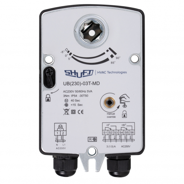 Электропривод с возвратной пружиной SHUFT UB(230)-03T-MD