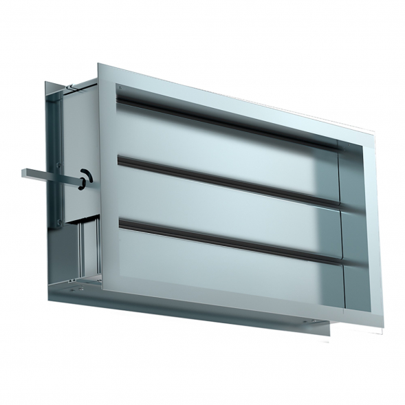 Клапан воздушный SHUFT DRr 700х200 с подставкой под электропривод