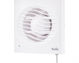 Вентилятор вытяжной Ballu BAF-AR 100 VP с обратным клапаном и тяговым выключателем