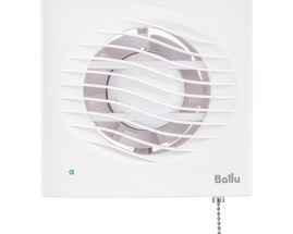 Вентилятор вытяжной Ballu BAF-AR 100 VP с обратным клапаном и тяговым выключателем