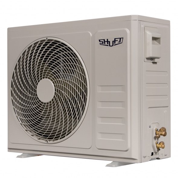 Комплект SHUFT SFLC_C-24HN1_V2_BL полупромышленной сплит-системы, кассетного типа (черная панель)