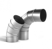 Отвод из оцинкованной стали для воздуховодов