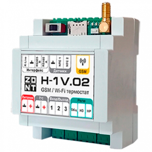 Контроллер ZONT H-1V.02 отопительный GSM / Wi-Fi