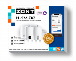 Контроллер ZONT H-1V.02 отопительный GSM / Wi-Fi