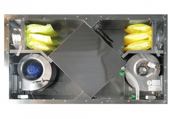 Компактная приточно-вытяжная установка с пластинчатым рекуператором BRISSAGO-EC CPW 850