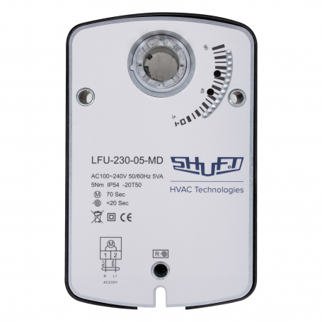 Электропривод с возвратной пружиной SHUFT LFU-230-05-MD